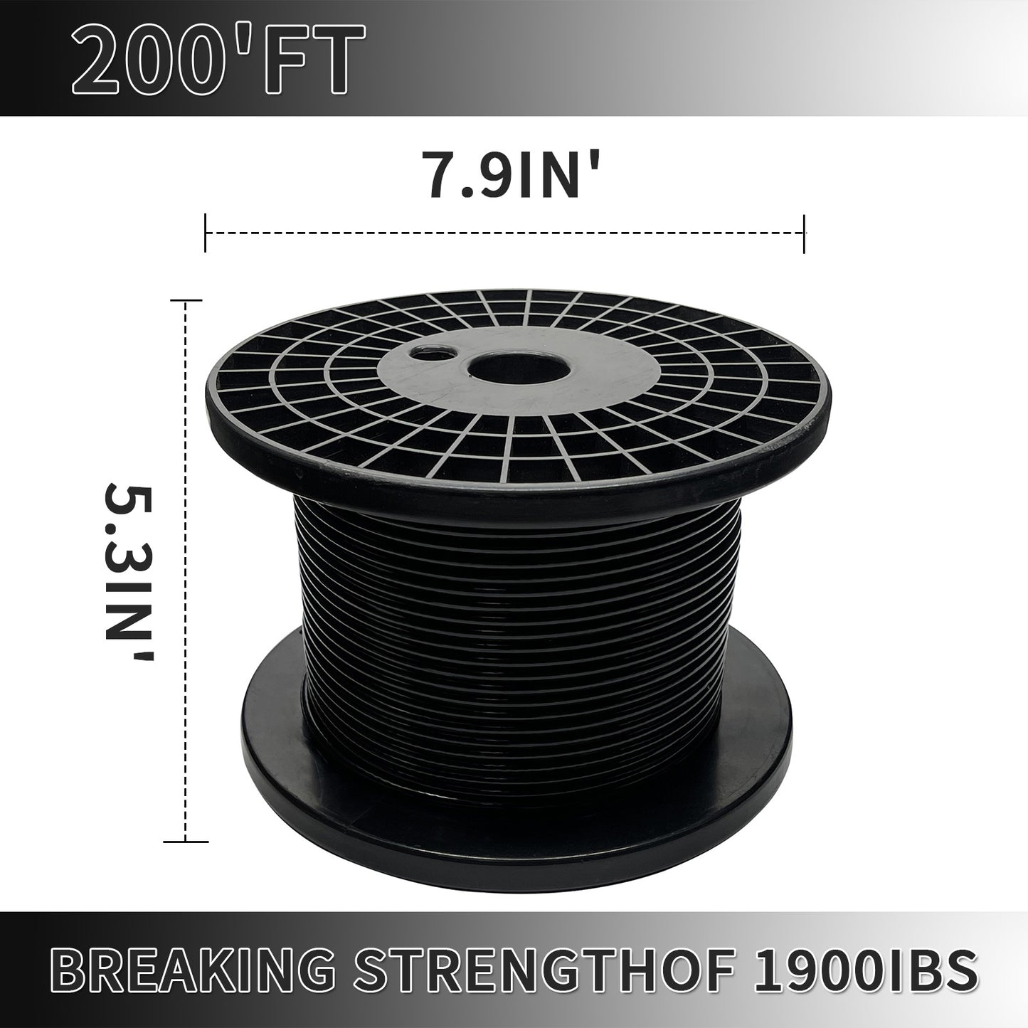 304 Stainless Steel Black Vinyl Coated Wire Rope