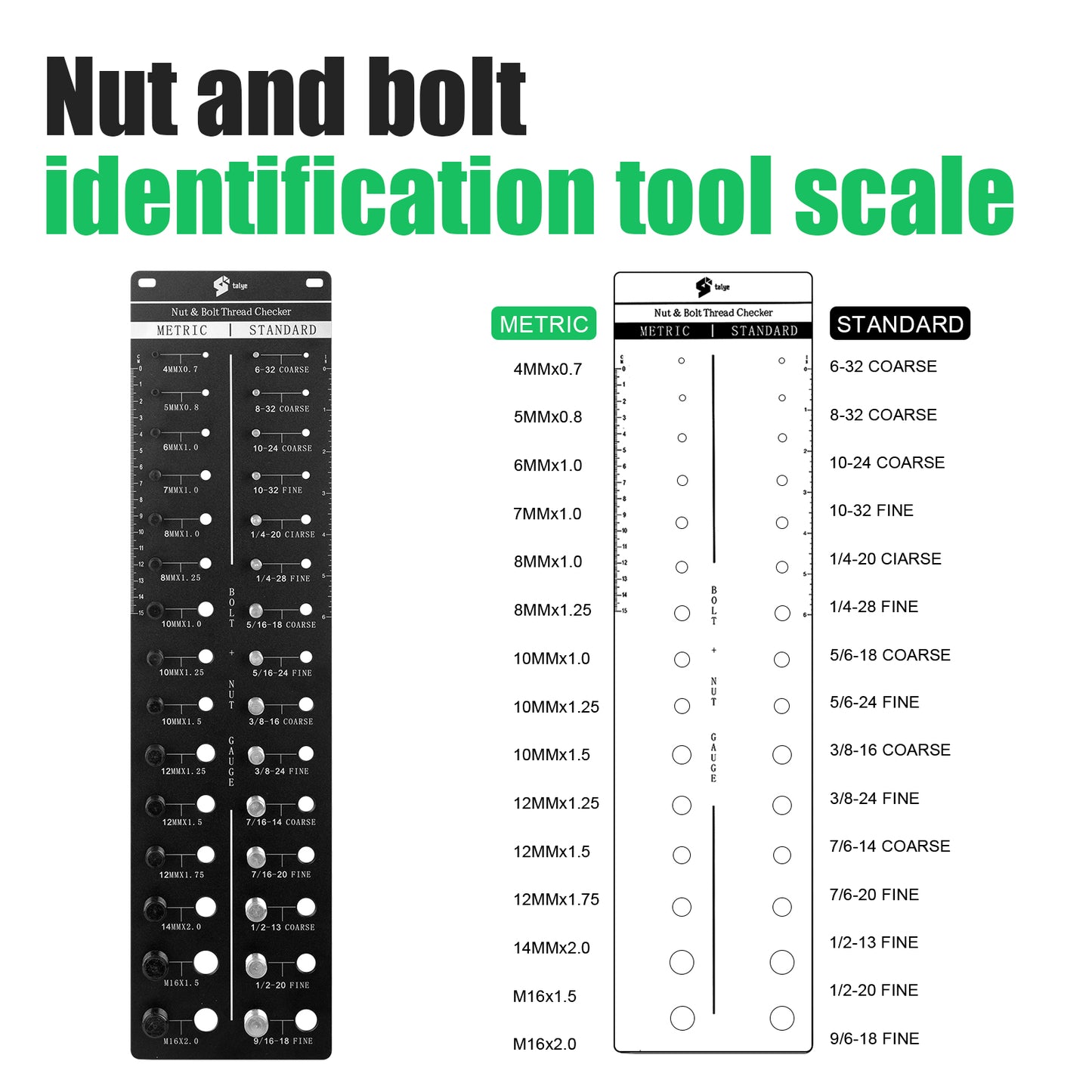 Stalye  panel shape Bolt and Nut checker